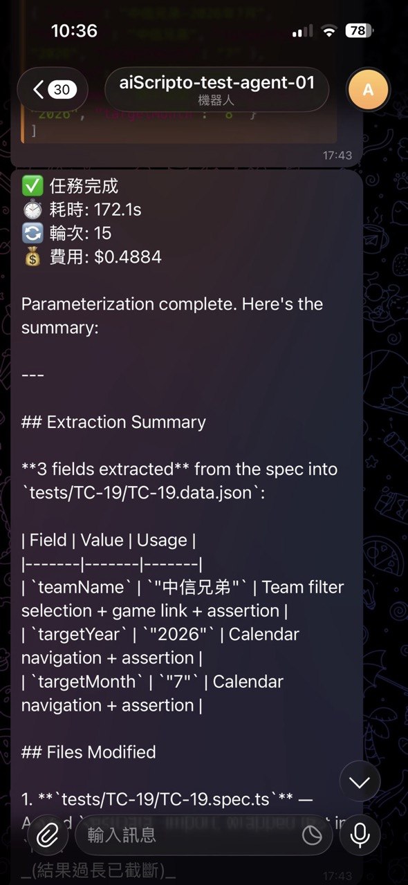 Telegram Bot - Parameterize