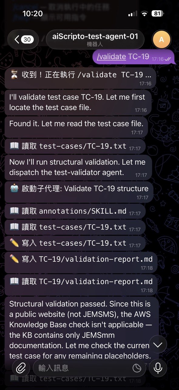 Telegram Bot - Validate Step 1
